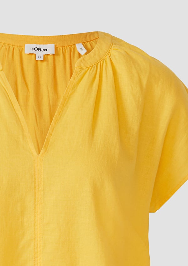 s.Oliver 2165750.1395.34 skjorte & top Bluse Ærmeløs Linned