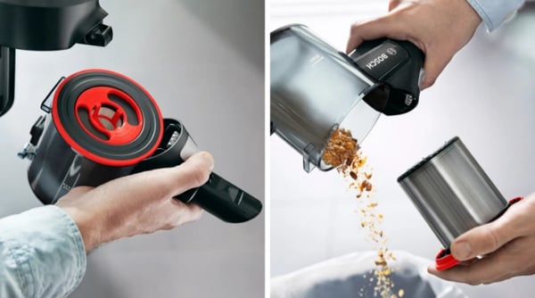 Bosch BSS71125AH upprättstående dammsugare och elektrisk sopborste Skaftdammsugare, 2-i-1 Batteri Torr Utan påse Svart, Blå