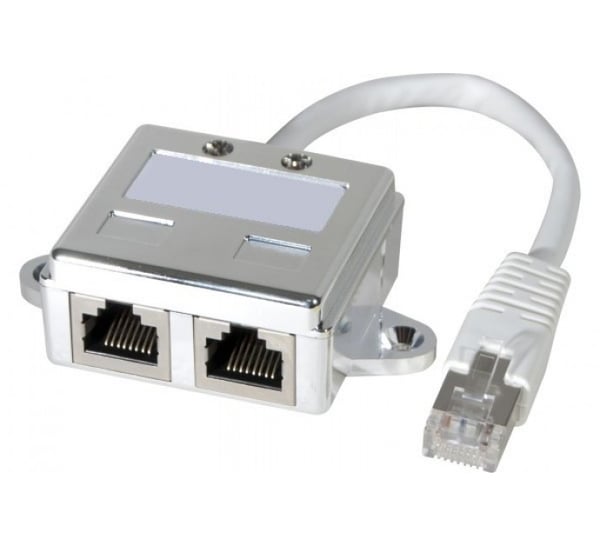 CUC Exertis Connect 901852 netværks-splitter Sølv, Hvid