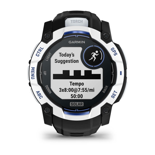 Garmin Instinct 3, 50 mm, Solar, Whitestone med sort rem, WW