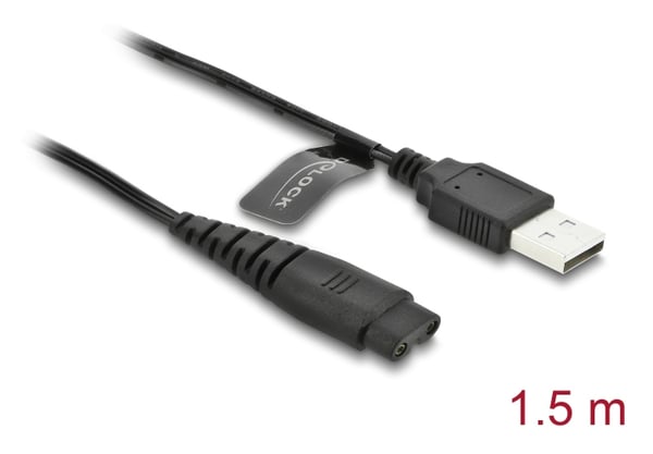 Miniatyrbild 2 av 2: DeLOCK 90987 strömkablar Svart 1,2 m USB A 2-stift