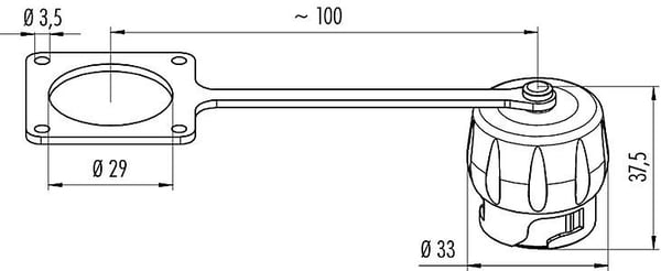 BINDER 08 3110 000 000 elektronisk stikhætte Sort