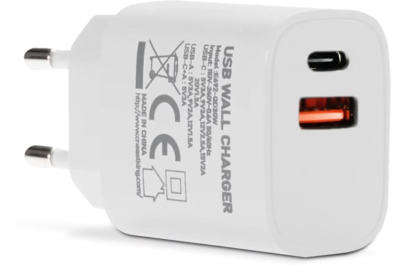 Miniatyrbillede 2 af 3: TechniSat USB-C Netzteil strømadapter og vekselret Indendørs 18 W Hvid