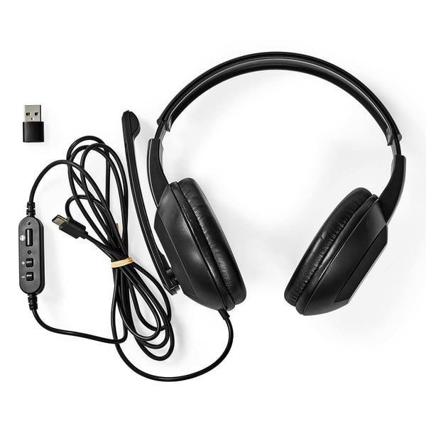 Nedis CHSTU210BK kuulokkeet ja kuulokemikrofoni Langallinen Pääpanta Car/Home office USB Type-C Musta