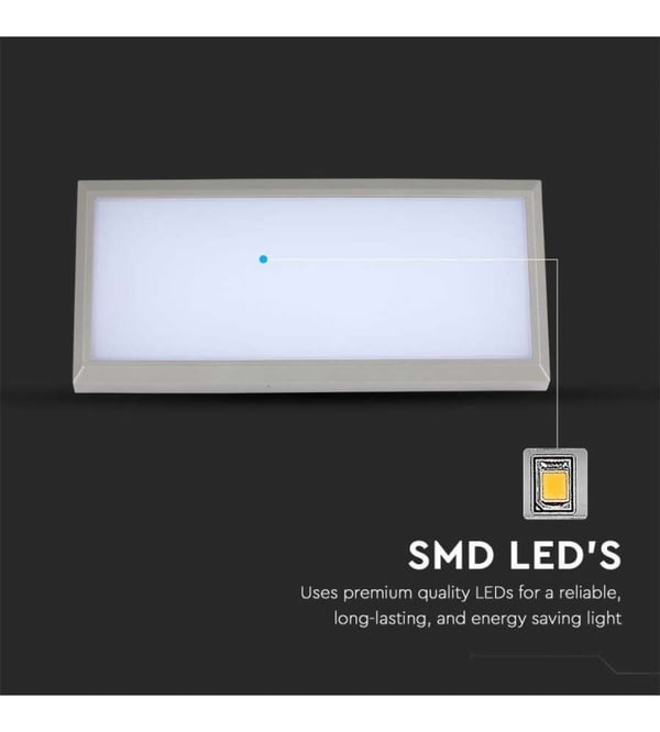 Miniatyrbillede 3 af 4: LED Facadelampe 12W 1250lm 4200K IP65 Grå 218234