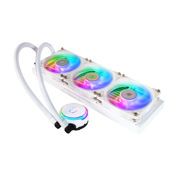 Miniatyrbillede 4 af 4: Cooler Master MasterLiquid PL360 Flux White Edition Computerkabinet Væskekølingssæt 12 cm Hvid