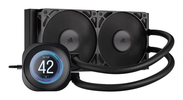 Pikkukuva 1 / 2: Corsair Nautilus 240 RS LCD Suoritin All-in-one-nesteenjäähdytin 12 cm Musta 1 kpl