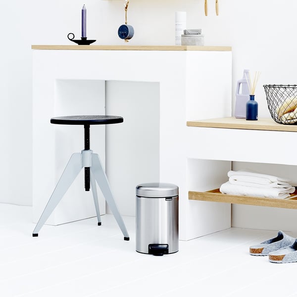 Brabantia Pedal Bin newIcon Rund Borstat stål