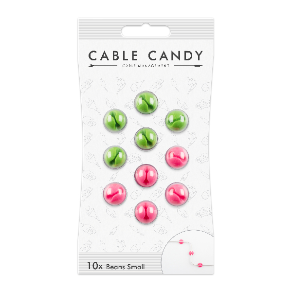Miniatyrbillede 1 af 3: CABLE CANDY 49.CC016 kabelorganisator Skrivebord Kabelholder Grøn, Lyserød 10 stk
