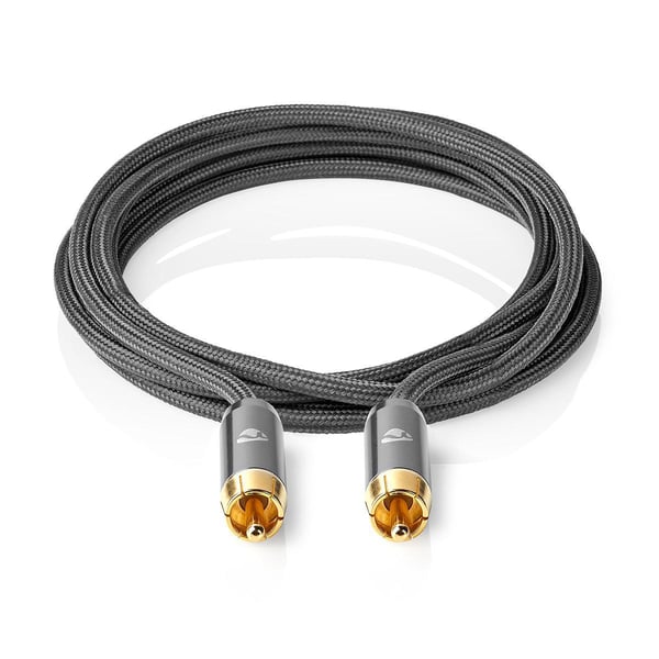 Nedis CATB24100GY50 lydkabel 5 m RCA Grå