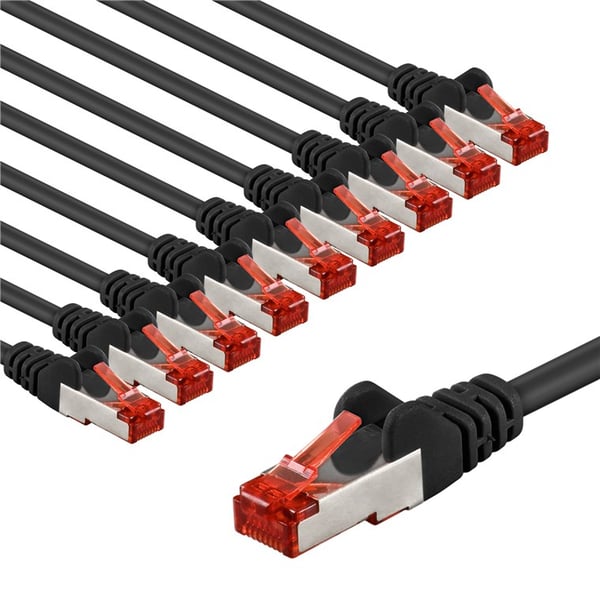 Goobay 66641 netværkskabel Sort, Rød 5 m Cat6 S/FTP (S-STP) Rund