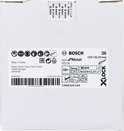 Bosch X-LOCK R574 EXPERT FOR METAL Slibeskive