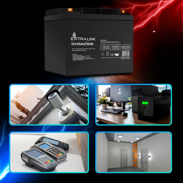 Extralink AKUMULATOR BATTERY ACCUMULATOR AGM 12V 45AH Blybatterier (VRLA) 45 At