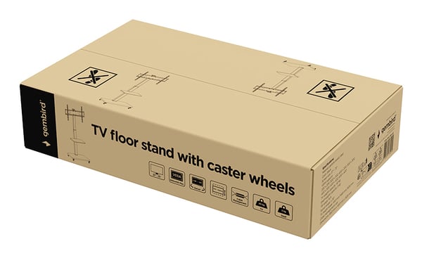 Pikkukuva 4 / 8: Gembird TVS-75S-02 TV-kiinnike 190,5 cm (75") Musta