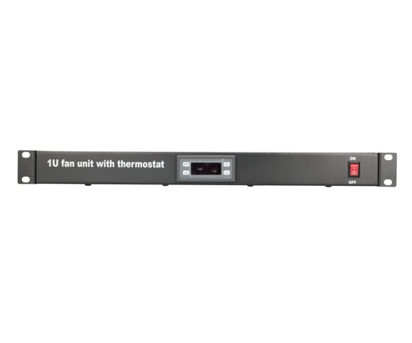 Miniatyrbillede 2 af 7: Extralink 19\" RACK MOUNT FAN PANEL (2 FANS) WITH THERMOSTAT Blæserpanel
