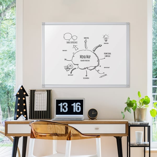 Miniatyrbild 2 av 3: Franken SC3208 whiteboardtavla 100 x 75 mm Emalj Magnetisk