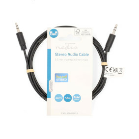 Miniatyrbillede 2 af 3: Nedis CAGL22000BK30 lydkabel 3 m 3.5mm Sort