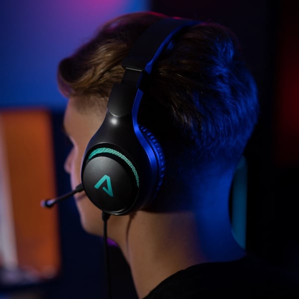 Lamax LMXHGU1 hovedtelefoner/headset Ledningsført Spil Sort