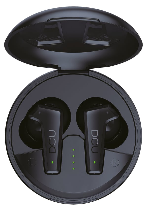 DCU Advance Tecnologic 34152040 hörlur och headset Hörlurar True Wireless Stereo (TWS) Öronkrok Samtal/musik Svart