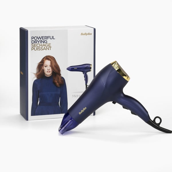 BaByliss Midnight Luxe 2300 hårfön 2300 W Blå, Guld