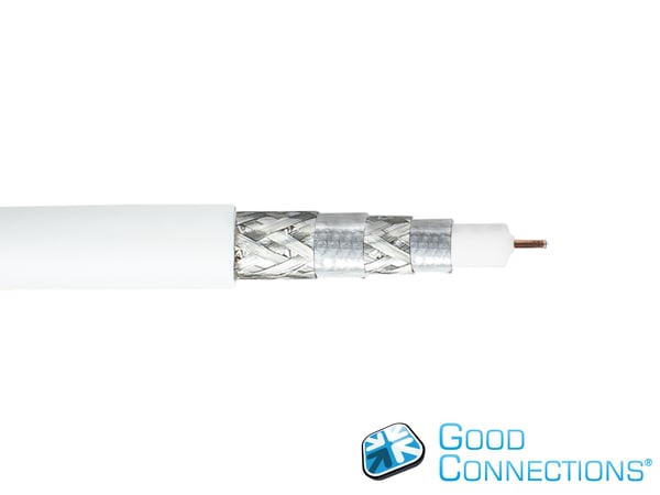 Alcasa GC-M2084 koaxial kabel RG-6/UL 3 m IEC Hvid