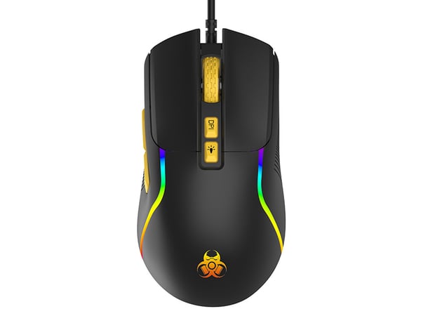 Tracer HORNET 87 näppäimistö Sisältää hiiren Pelaaminen USB QWERTY englanti Musta, Keltainen