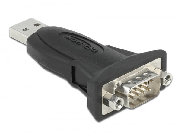 Miniatyrbild 2 av 4: DeLOCK 61506 kabelomvandlare (hane/hona) USB A RS-232 Svart