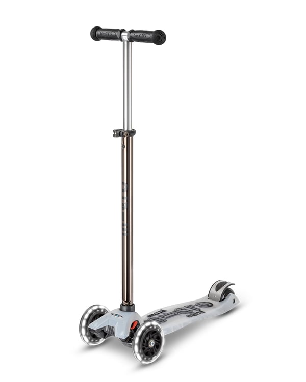 Micro Mobility Maxi Micro Deluxe Flux LED Neochrome Børn Trehjulet scooter Sort, Hvid