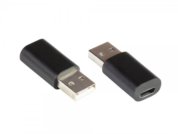 Alcasa USB-AD200 kabel kønsskifter USB A USB C Sort Alcasa USB-AD200 kabel kønsskifter USB A USB C Sort