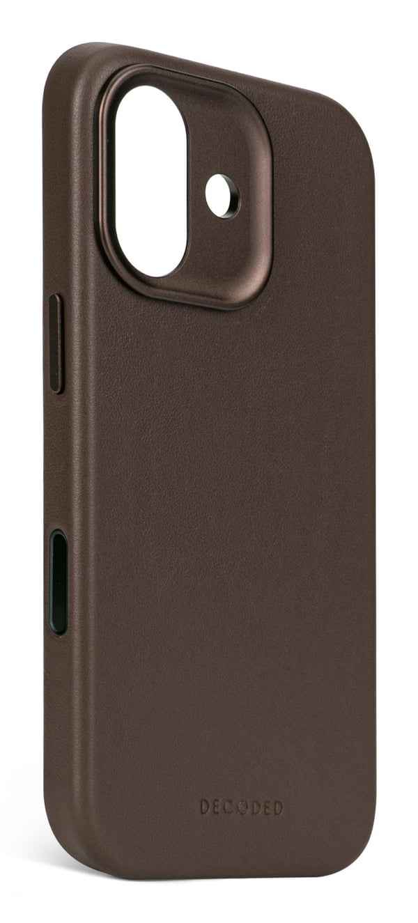 Decoded Læder Bagcover - beskyttende læderetui til iPhone 17 kompatibel med MagSafe (chokoladebrun)