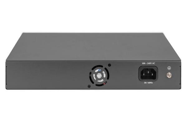 Digitus DN-95355 nätverksswitchar Ohanterad Gigabit Ethernet (10/100/1000) Strömförsörjning via Ethernet (PoE) stöd 1U Svart