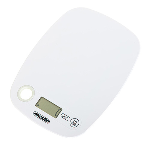 Mesko Home MS 3159w Hvid Bordplade Oval Elektronisk køkkenvægt