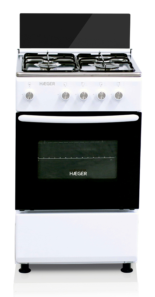 Haeger GC-SW5.005D komfur og ovn Fritstående komfur Gas Gaskomfur Sort, Hvid