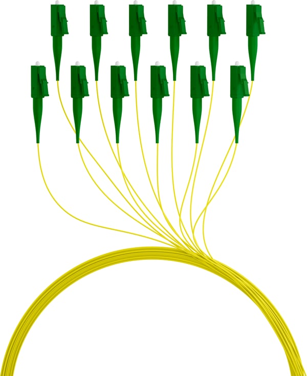 Miniatyrbillede 1 af 4: EFB Elektronik FTTH-PIGTAIL-LCA1 InfiniBand og fiberoptisk kabel 2 m 6x LC LC/APC Grøn, Gul