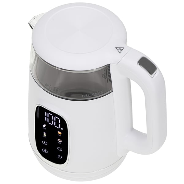 Pikkukuva 15 / 17: Adler AD 1305WS vedenkeitin 1,7 L 2200 W Läpinäkyvä, Valkoinen, Hopea
