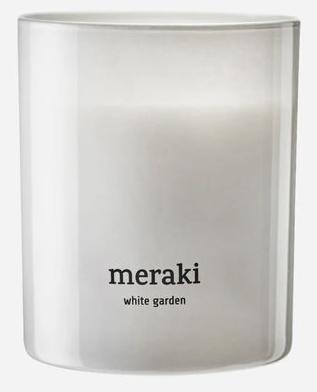 Miniatyrbillede 1 af 4: Meraki Home 366650102 vokslys Cylinder Floral Hvid 1 stk
