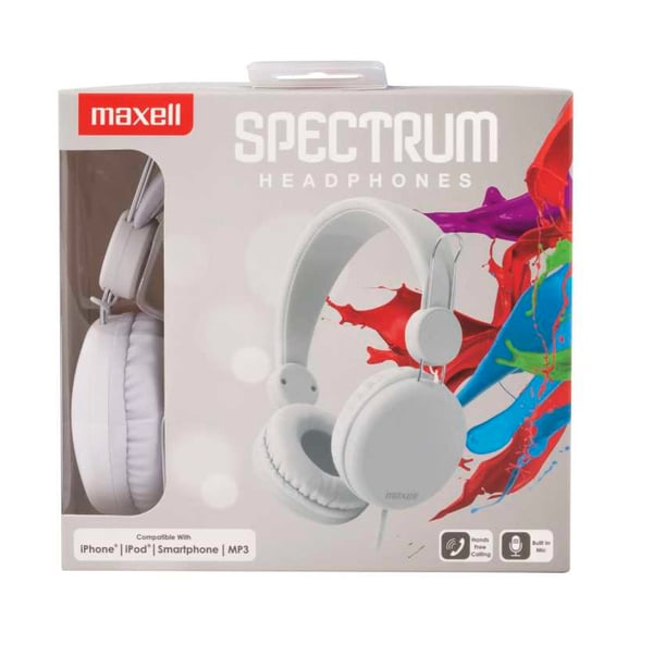 Maxell Spectrum Kuulokkeet Langallinen Pääpanta Puhelut/Musiikki Valkoinen