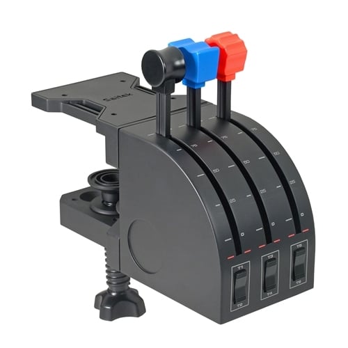 Miniatyrbillede 1 af 3: Logitech G G Saitek PRO Flight Throttle Quadrant Sort USB Flysimulator Analog/digital PC
