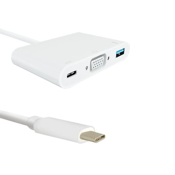 Qoltec 50426 dockningsstationer för bärbara datorer USB 3.2 Gen 2 (3.1 Gen 2) Type-C Vit