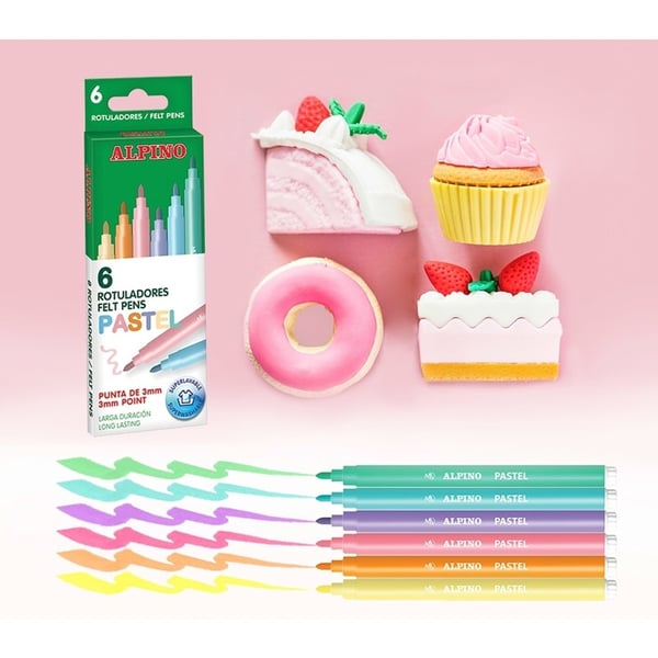 Miniatyrbild 4 av 4: Alpino AR001004 stiftpennor Fin Multifärg 6 styck
