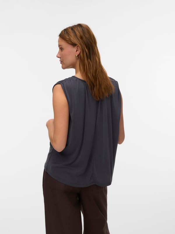 Vero Moda 5715867389384 skjorte & top Top (tøj) Rund halsudskæring Ærmeløs Modal, Polyester