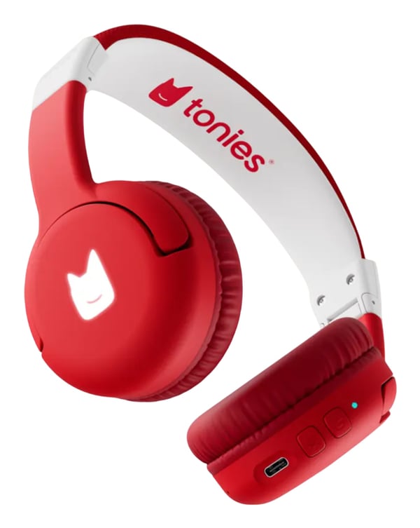 Pikkukuva 1 / 7: tonies 10003269 kuulokkeet ja kuulokemikrofoni Langaton Pääpanta Musiikki/Päivittäin USB Type-C Bluetooth Punainen, Valkoinen