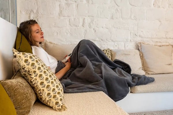 Miniatyrbillede 6 af 8: Terraillon Cozy Elektrisk tæppe 120 W Grå Polyester