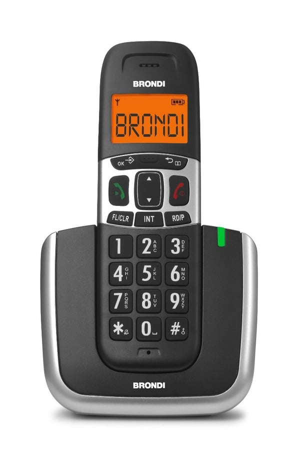 Brondi Bravo Platinum DECT-telefon Svart, Silver