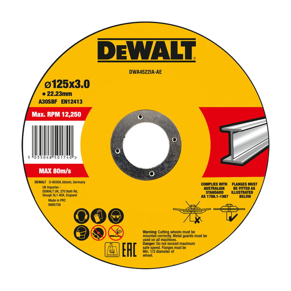 DeWALT DWA4522IA-AE tilbehør vinkelsliber Skæreskive