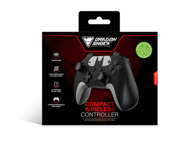Dragonshock PopTop Compact Musta, Valkoinen Bluetooth Pad-ohjain Nintendo Switch