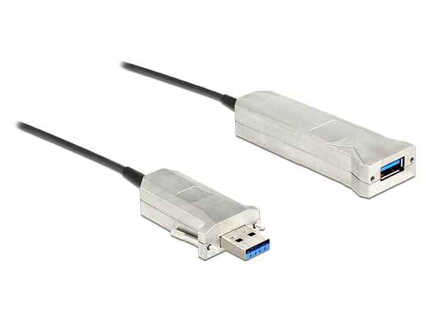 Miniatyrbillede 1 af 3: DeLOCK 20m USB3.0-A + USB Micro-B/USB3.0-A USB-kabel USB 3.2 Gen 1 (3.1 Gen 1) USB A USB A/Micro-USB B 5 Gbit/sek. Sort, Sølv
