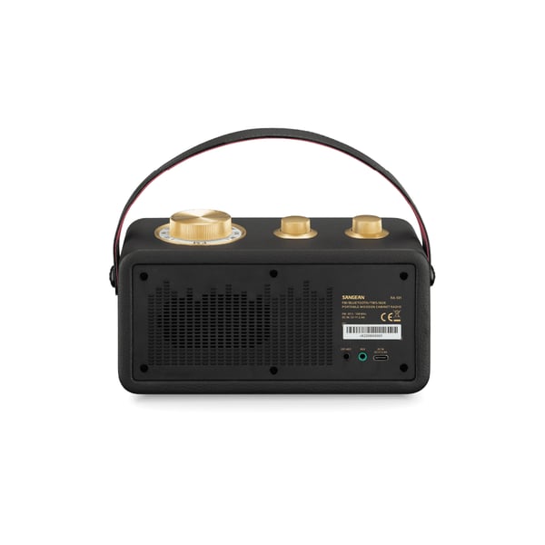 Sangean RA-101 Bærbar Analog Sort, Guld