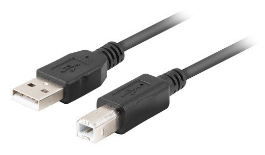 Miniatyrbillede 3 af 3: Lanberg CA-USBA-15CU-0030-BK USB-kabel USB 2.0 3 m USB B 0,48 Gbit/sek. Sort
