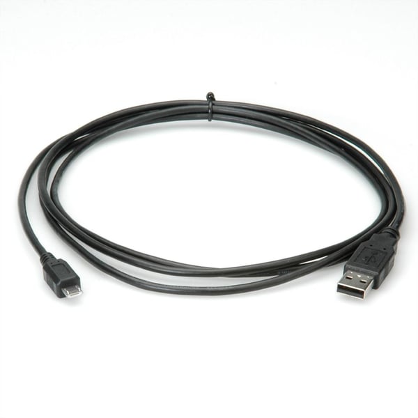 ROLINE 11.02.8752 USB-kabel USB 2.0 1,8 m USB A Micro-USB B 0,48 Gbit/sek. Sort